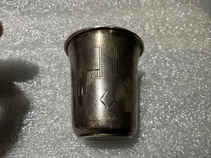 Antique RUSSIAN silver KIDDUSH CUP / 84 zol. (.875 SILVER CONTENT ) 31 Gr - Picture 1 of 7
