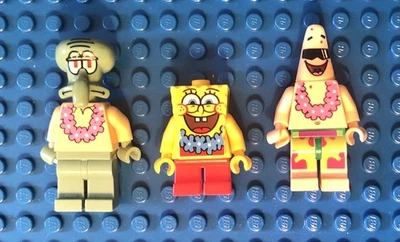 Lot 3 Lego Minifigures SpongeBob Bikini Bottom Undersea Party Squidward Patrick - Image 1 of 4