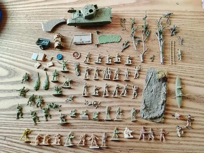 Lot Armée Anglaise ww2, 1/72, infanterie, paras, GB et Australiens, accessoires  - Photo 1/4