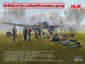 Kit Modelo 1/48 ICM DS4805 Aeródromo del Grupo de Bombarderos de la Luftwaffe - EE. UU. - Imagen 1 de 1