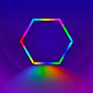RGB Hexagonal Garage Light Honeycomb ROOM Decorate LED Lamp mit Fernbedienung *1 - Picture 1 of 18