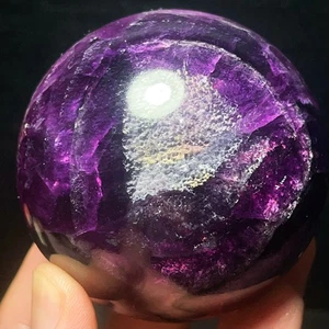 Natural  fluorite Sphere Ball Crystal Stone Healing Crystal Gift L6825 - Picture 1 of 14