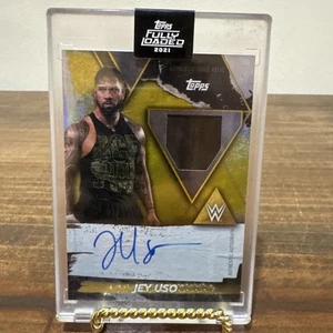 Mesa de citrino Jey Uso 2021 Topps WWE completamente cargada reliquia automática 25/75 - Imagen 1 de 5
