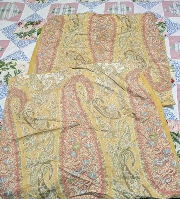 Par de fundas de almohada de cachemira Pottery Barn Colette euro cuadradas amarillo naranja Foto 1 de 4