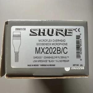 Shure MX202B/C Microflex Overhead Cardioid Microphone - Black BEST ON THE MARKET - Zdjęcie 1 z 4