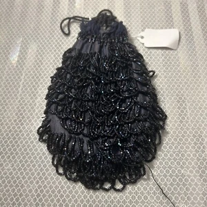 Antique Micro Beaded Mesh Purse Victorian Art Nouveau Elegant Drawstring 6” X 4” - Picture 1 of 10