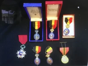 Belgium Medal Collection Some with Original Box 7 Medals - Picture 1 of 8