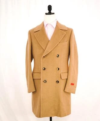$5,995 ISAIA - CAMEL HAIR *MARSHAL* Neutral Double Breasted Winter Coat - 40R US - Image 1 of 4