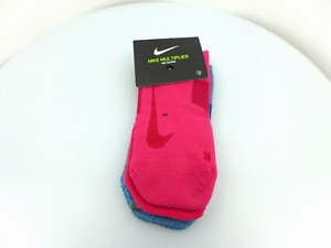 Nike Multiplier 2 Pack Women's Size 6-10 Pink/Blue No Show Socks New