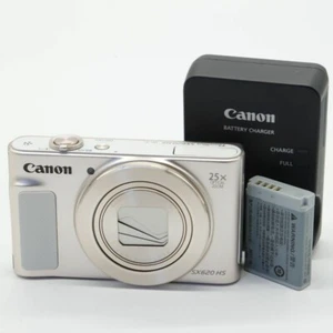 Near Mint!! Canon PowerShot SX620 HS White 20.2 MP Digital Camera - Picture 1 of 6