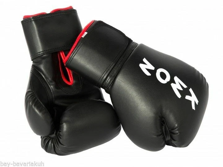 KWON® "STEKO TRAINING Profi" Boxhandschuhe schwarz 10 12 14 Unzen UZ OZ NEU  - Bild 1 von 1