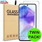 For Samsung Galaxy A05 A15 A25 A35 A55 Tempered Glass Screen Protector Twin Pack