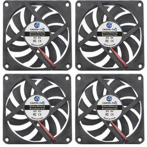 2/4x Lüfter Gehäuselüfter für PC Computer 80x80x10mm 80mm leise FAN 5V 12V 24V - Afbeelding 1 van 11