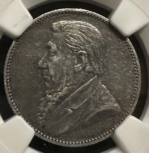 1894 South Africa Shilling NGC XF45 Silver KM# 5, Hern# Z19 Nice "CircCam" - Picture 1 of 11
