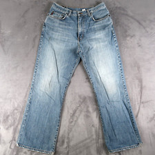 Vintage Abercrombie & Fitch Jeans Blue Boot Cut Pants 32x30 Distressed Made USA