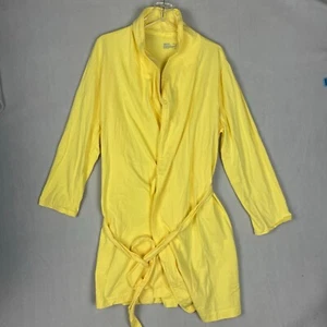Gilligan & O'Malley Women's Sleepwear Size Large Robe Yellow Belt Tie Pockets - Picture 1 of 14