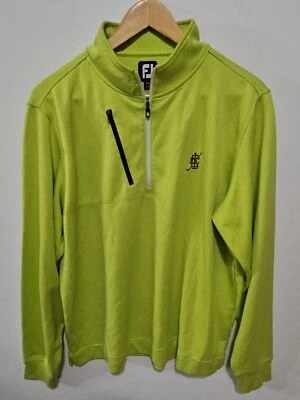 Pullover FJ FootJoy Golf Performance Cuarto Cremallera Para Hombre Grande 1/4 Amarillo Foto 1 de 4