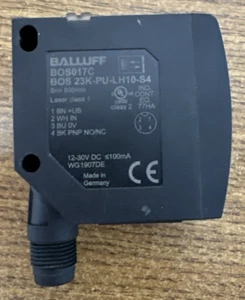 BALLUFF BOS017C PHOTOELECTRIC SENSOR BOS 23K-PU-LH10-S4  12-30VDC **USED** - Picture 1 of 6