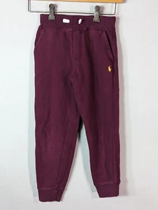 Polo Ralph Lauren Maroon Yellow Pony Sweatpants Youth 5 Waist Band Casual Wear - Picture 1 of 4