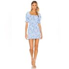 Faithfull The Brand REVOLVE Women's Magnolia Mini Dress Roos Tie Dye Blue Size 6