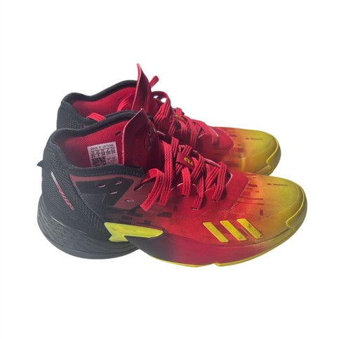 Adidas D.O.N Issue #4 Pizar Low Dash Sneakers Basket Youth Taglia 2.5 Rosso Giallo