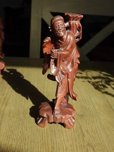 Chinese Carved Wooden Figurine - Picture 1 of 2