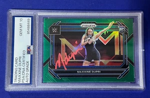 WWE MAXXINE DUPRI SIGNED 2023 Panini Green Prizm Card #85 PSA AUTO 10 RC - Picture 1 of 1