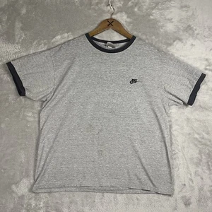 Vintage besticktes zweifarbiges Nike T-Shirt Herren Größe Large - Y2K - grau - Bild 1 von 20