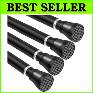 4-Pack Adjustable Tension Curtain Rods (28-48 Inch) - No Drilling Convenience - Picture 1 of 9