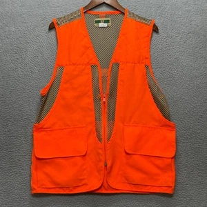 GAME WINNER Sports Wear Blaze Orange Hunting Vest Mesh Back Zip Pockets S/M - Picture 1 of 7