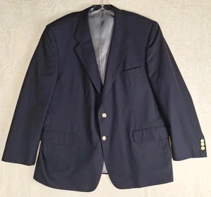 Mappelli de Milano Mens 48R Blue 100% Wool Blazer Suit Jacket Lined Gold Buttons - Picture 1 of 17