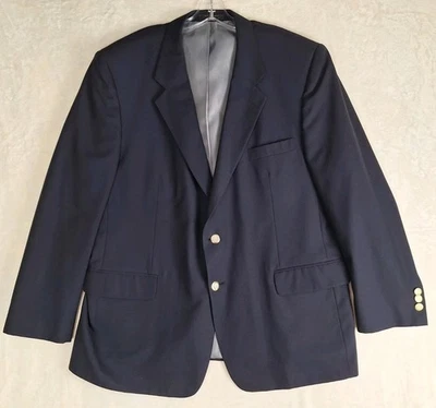 Blazer Traje Chaqueta Forrada Botones Dorados Mappelli de Milano Para Hombres 48R Azul 100% Lana Foto 1 de 4
