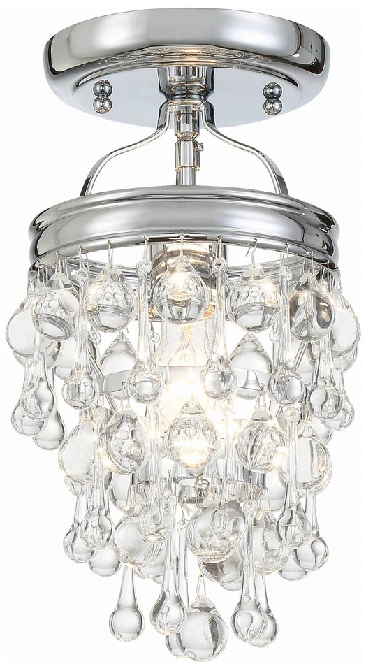 Crystorama Calypso 7 1/2" Wide Chrome Ceiling Light - Image 1 of 1