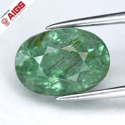 💎 Turmalina tipo Paraiba verde natural ovalada de 4,75 quilates certificada AIGS Mozambique Foto 1 de 4