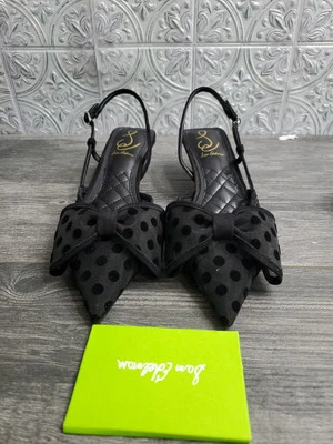 Sam Edelman女式Treena2黑色网眼露跟中跟鞋6.5米 — 第 1/4 张图片