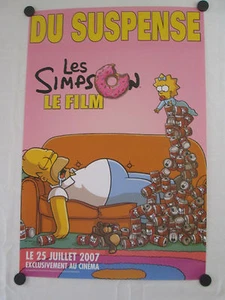 THE SIMPSONS MOVIE ORIGINAL FRENCH ADVANCE POSTER "SUSPENSE" 23 1/2" X 15 3/4 - Picture 1 of 1