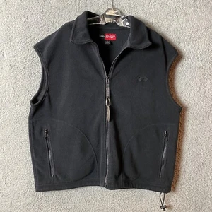 Structure Sport Mens Vest M Black Collar Fleece Separating Zipper Pockets - Picture 1 of 18
