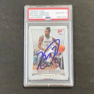 2012-13 Panini Prizm #21 Martell Webster Signed Card AUTO 10 PSA Slabbed Timberw - Picture 1 of 2