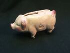  Cast Iron 1 lb. Vintage Bank / Paperweight Piggy Pink with Rust & Wear