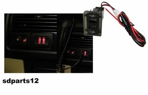 Panneau de Tableau Rouge Bord Double Prise USB Chargeur pour VW Golf Bora 4 IV - Afbeelding 1 van 7