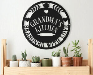 Personalized Grandma's Kitchen Metal name sign, Farmhouse decor, Outdoor Decor