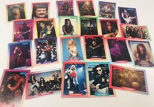 23 1991 Rock Group Trading Cards Promo Posters Bob Jovi Motley Crue Anthrax…