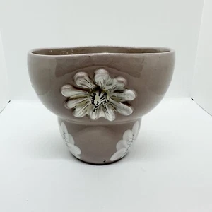 Vaso ceramica fiori grigio viola dipinto a mano Italia italiana - Foto 1 di 11