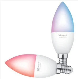 Trust WiFi Bombilla LED Inteligente E14, Bombilla WIFI, Bombilla Vela Inteligente RGB - Imagen 1 de 6