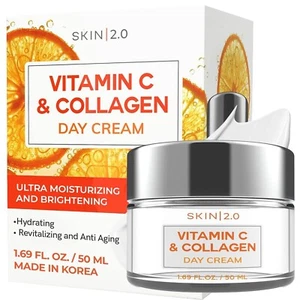 Crema hidratante coreana de colágeno con vitamina C antienvejecimiento tensor iluminador 1,69 oz - Imagen 1 de 11