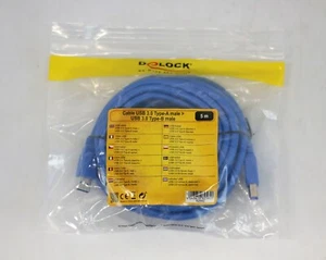 Delock USB-Kabel 3.0 Type-A male - 3.0 Type-B male 5 Meter 4043619825820 - Bild 1 von 6
