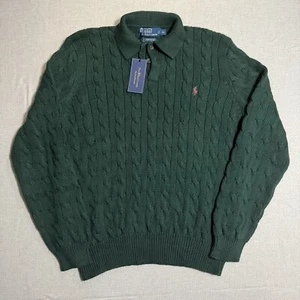 Polo Ralph Lauren maglia polo peruviana pima cotone città verde XL lunga  - Foto 1 di 10