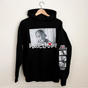 Tupac Shakur Poetic Justice movie Black Hoodie Graphic Sweatshirt MEDIUM