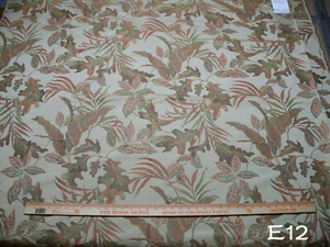 E12  SCALAMANDRE Foliage Lampas Autumn Red Green 48x55" Gorgeous MSRP$210/Y  - Picture 1 of 3