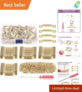 Juego de 600 perchas para cuadros con diente de sierra sin esfuerzo con destornillador para decoración del hogar - Imagen 1 de 9